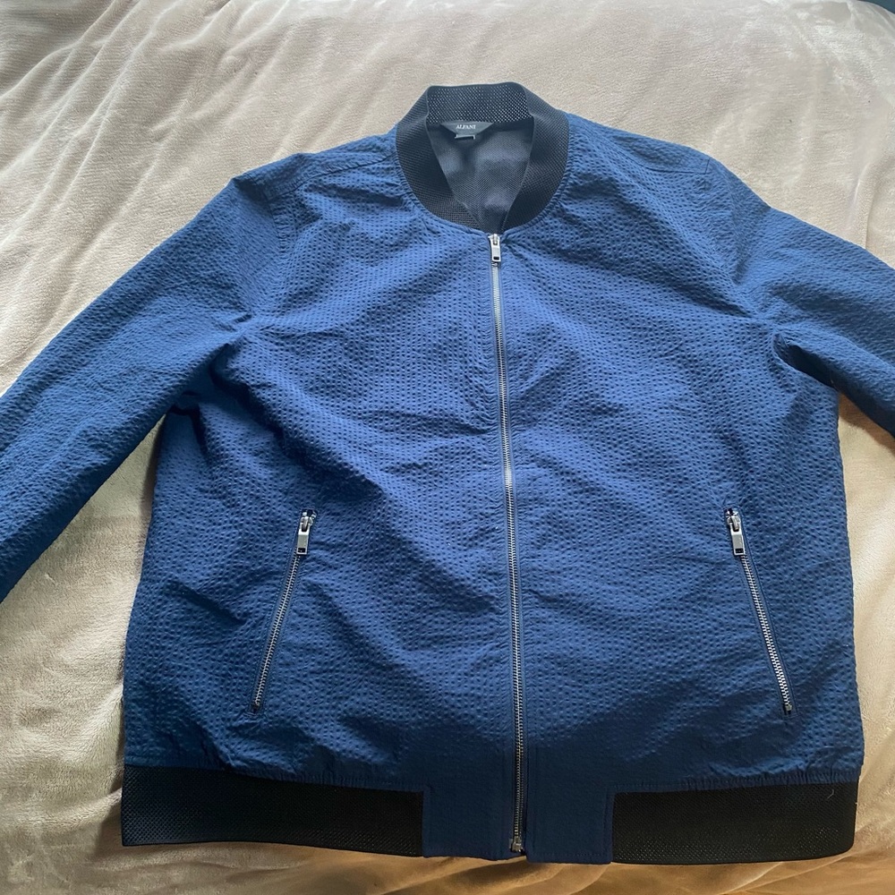 Men’s Alfani Lighweight Blue Bomber Jacket XXL